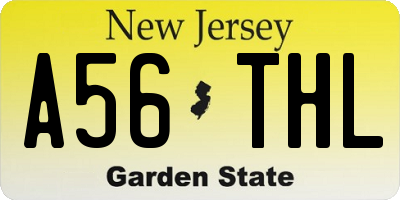 NJ license plate A56THL
