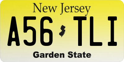 NJ license plate A56TLI