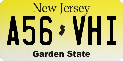 NJ license plate A56VHI