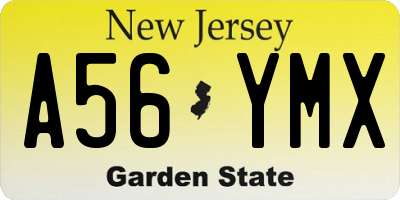 NJ license plate A56YMX