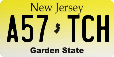 NJ license plate A57TCH