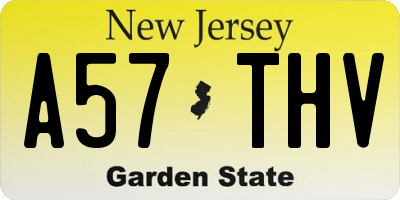 NJ license plate A57THV