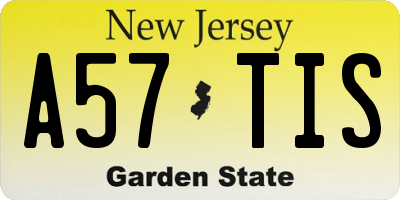 NJ license plate A57TIS