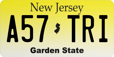 NJ license plate A57TRI