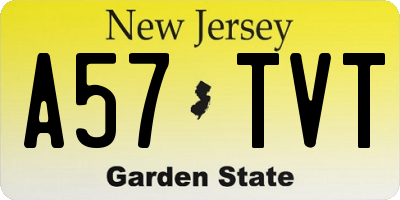 NJ license plate A57TVT