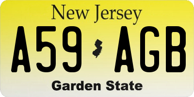 NJ license plate A59AGB