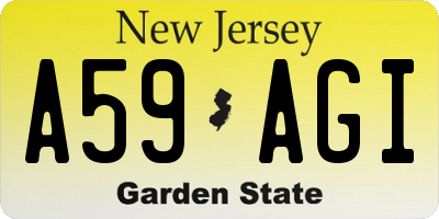 NJ license plate A59AGI