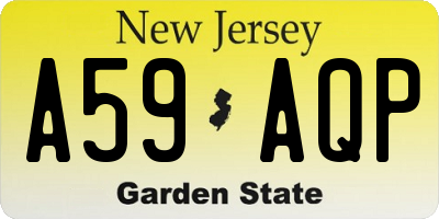NJ license plate A59AQP
