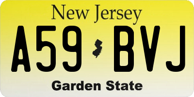 NJ license plate A59BVJ
