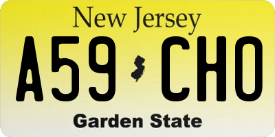 NJ license plate A59CHO