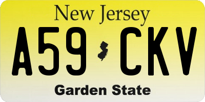 NJ license plate A59CKV