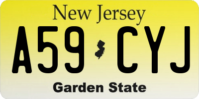 NJ license plate A59CYJ