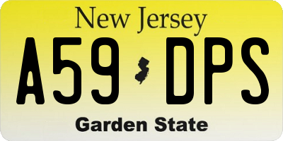 NJ license plate A59DPS