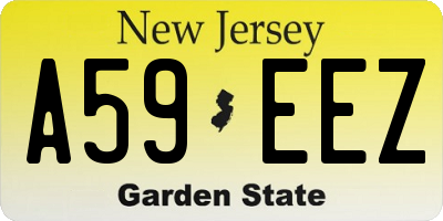 NJ license plate A59EEZ