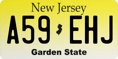 NJ license plate A59EHJ