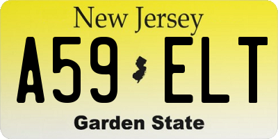 NJ license plate A59ELT