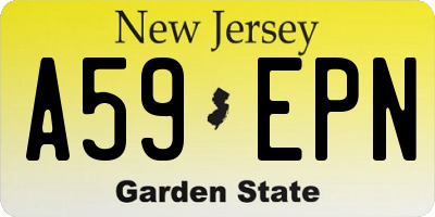 NJ license plate A59EPN