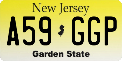 NJ license plate A59GGP