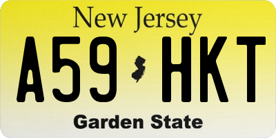 NJ license plate A59HKT