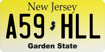NJ license plate A59HLL
