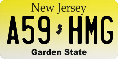 NJ license plate A59HMG