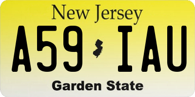 NJ license plate A59IAU