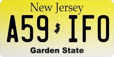 NJ license plate A59IFO