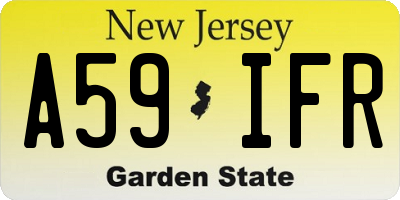 NJ license plate A59IFR