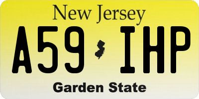NJ license plate A59IHP
