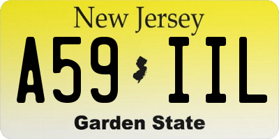 NJ license plate A59IIL