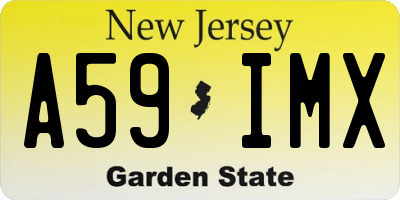 NJ license plate A59IMX