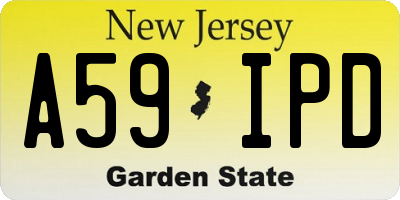 NJ license plate A59IPD