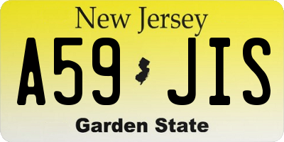NJ license plate A59JIS