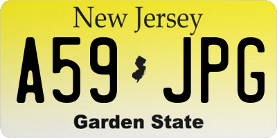 NJ license plate A59JPG