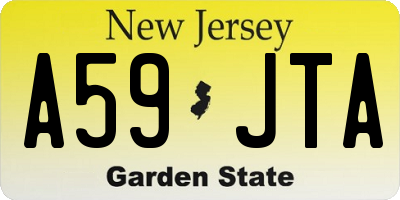 NJ license plate A59JTA