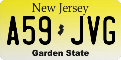 NJ license plate A59JVG