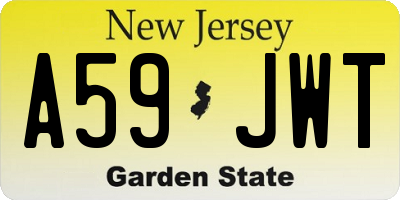 NJ license plate A59JWT