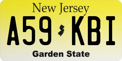 NJ license plate A59KBI