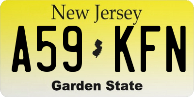 NJ license plate A59KFN
