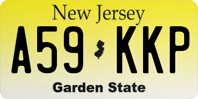 NJ license plate A59KKP