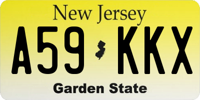 NJ license plate A59KKX