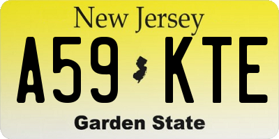 NJ license plate A59KTE