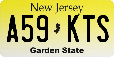 NJ license plate A59KTS