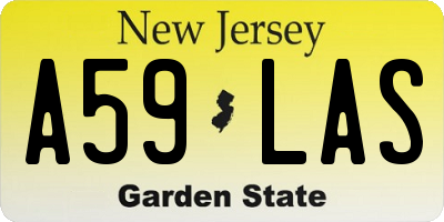 NJ license plate A59LAS