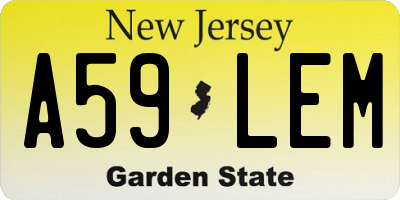 NJ license plate A59LEM