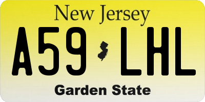 NJ license plate A59LHL