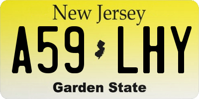 NJ license plate A59LHY