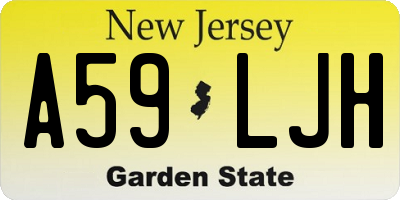 NJ license plate A59LJH