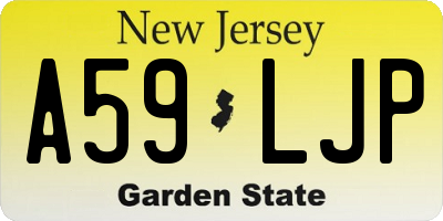 NJ license plate A59LJP