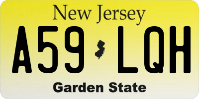 NJ license plate A59LQH